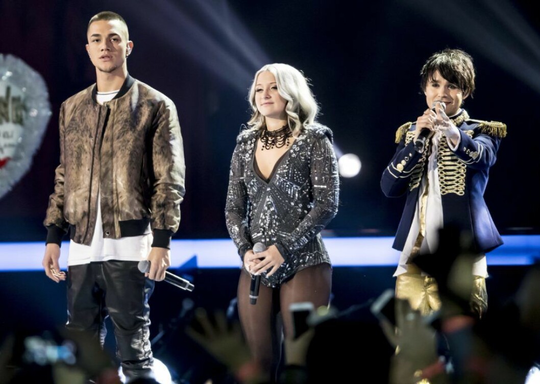 Topp 3 åker nu ut på signeringsturné för att tacka sina fans. Charlie Grönvall, Liam Cacatian Thomassen - Liamoo, Rebecka Karlsson Idol - Final i Globen, Stockholm, 2016-12-09 (c) SANDBERG MAGNUS / Aftonbladet / IBL Bildbyrå * * * EXPRESSEN OUT * * * AFTONBLADET / 4560