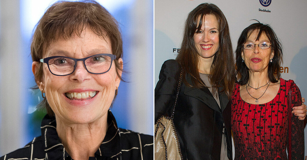 Lil Terselius inför sin 75-årsdag 2019. Till höger med bonusdottern Elin Klinga 2013.