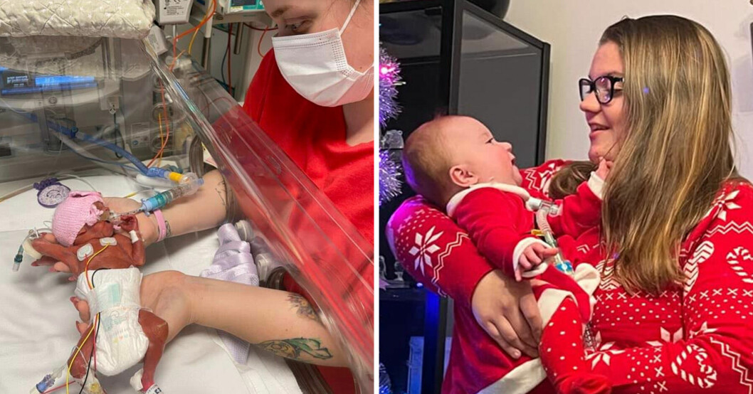 Dottern Ava föddes i vecka 23 – tack vare föräldrarnas kamp.