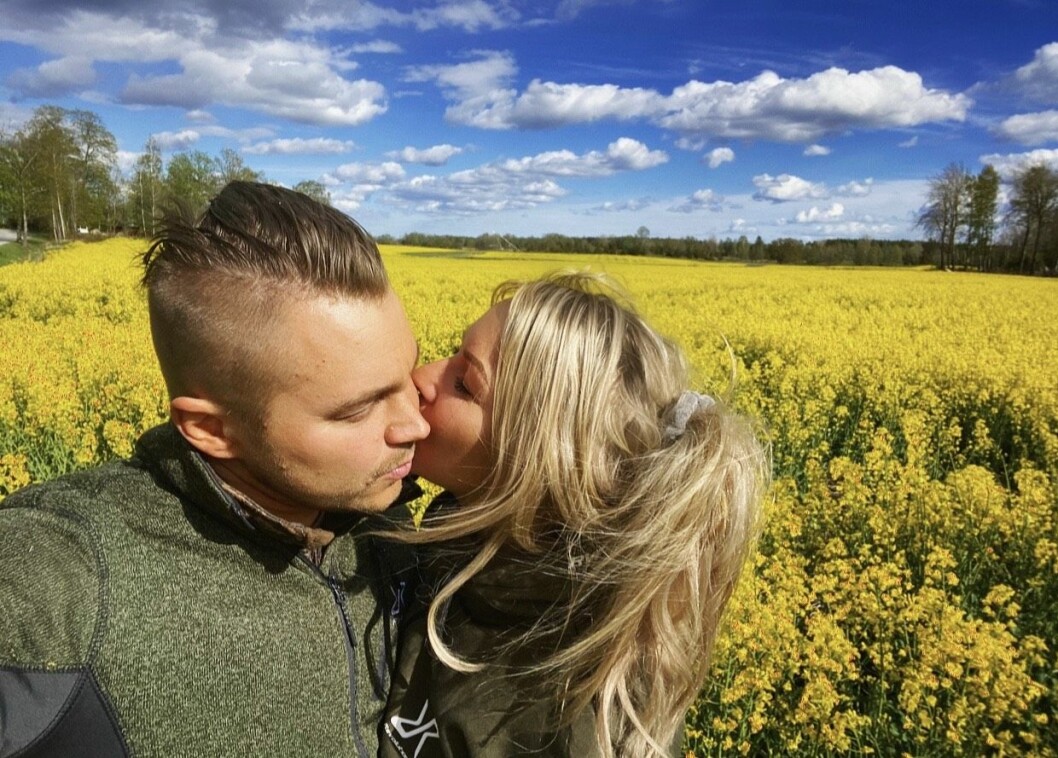 Lina Ilar och Erik Persson hittade varandra efter fem år. Foto: Privat Lina Ilar