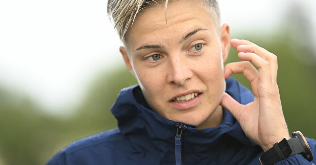 Lina Hurtig kan inte spela tisdagens landskamp mot Tyskland i Duisburg och reser hem till London och klubblaget Arsenal. Arkivbild. Hurtig lämnar landslaget – missar stormötet