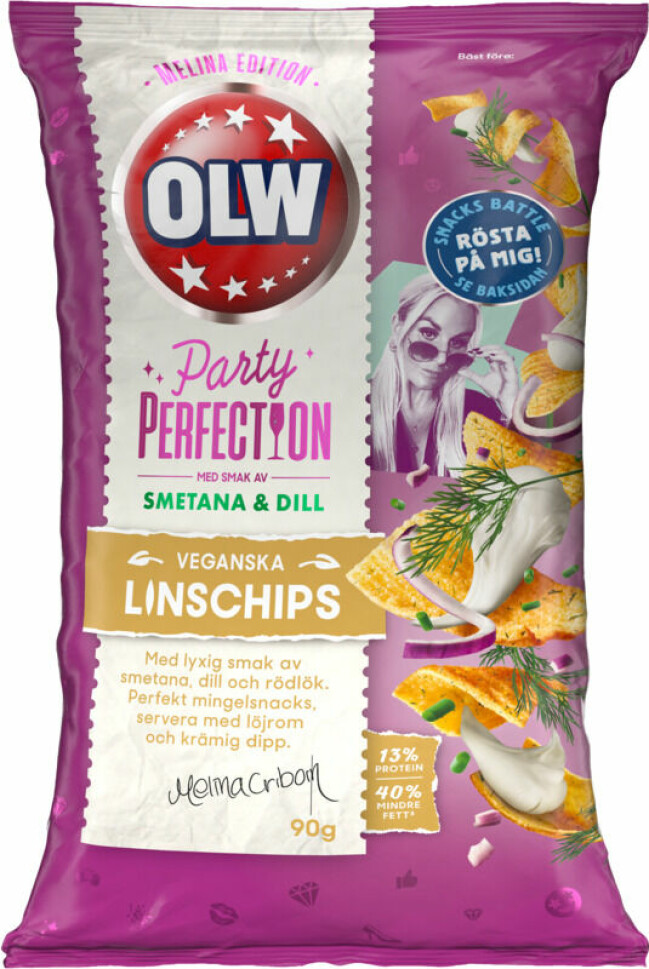 Melina Criborn har tagit fram chips för OLW. Foto: Redgert Comms Melina Criborn
