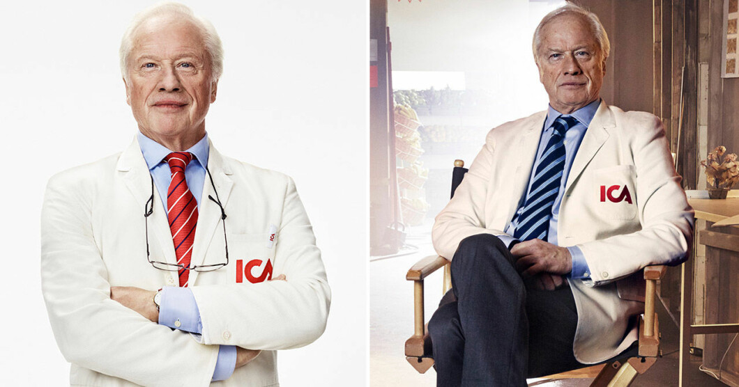 Loa Falkman som Stig i Ica-reklamen. Loa Falkman som Stig i Ica-reklamen.