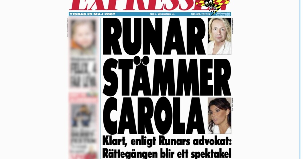 I dokumentären pratar Amadeus om att hans uppväxt präglades av löpsedlar. Löpsedel Runar Sögaard, Carola Häggkvist