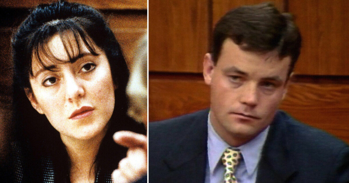 Lorena och John Wayne Bobbitt i rätten. Lorena och John Wayne Bobbitt i rätten.
