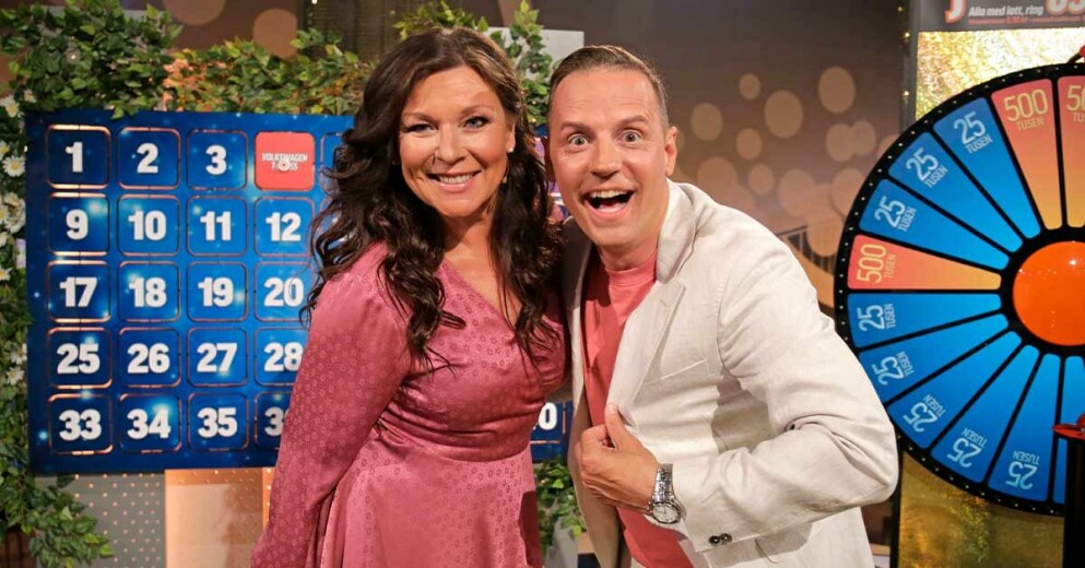 Lotta Engberg och Stefan Odelberg. Lotta Engberg och Stefan Odelberg leder Bingolotto