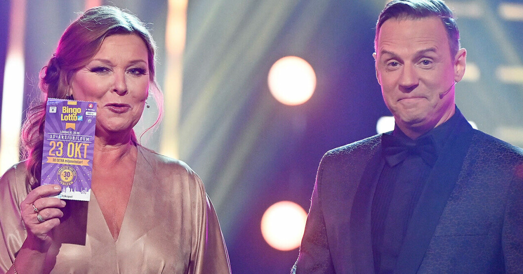 Lotta Engberg och Stefan Odelberg på Bingolottos 30-års jubileum