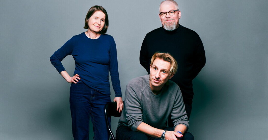Louise Epstein, Anders Hansen och Ola Hermanson. Pressbild. Epstein och Hansen i podd om hjärnan