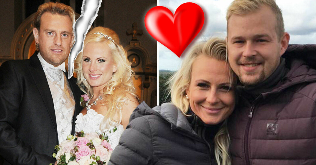 Louise Löfgren med ex-maken Pär-Ola Nyström och nya pojkvännen Sebastian Benje.