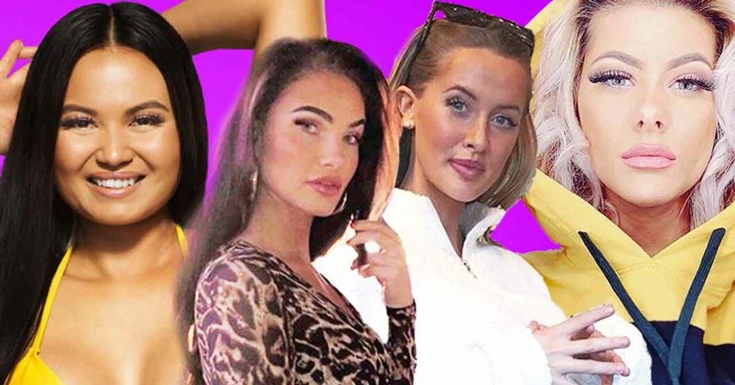 Deltagare från love island: Sandra Gaudin, Zabrina Pettersson, Agnes von Corswant och Karin Weinacht