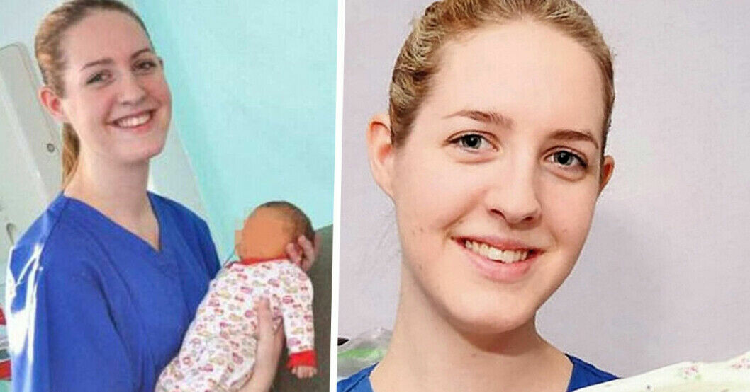 Lucy håller i en bebis och tittar in i kameran till höger.