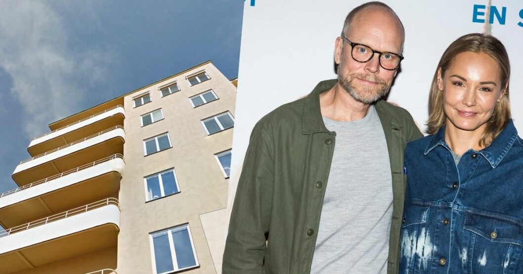 Här har Kristian Luuk och Carina Berg en gång bott tillsammans. Nu är bara Kristian och deras son skrivna där.