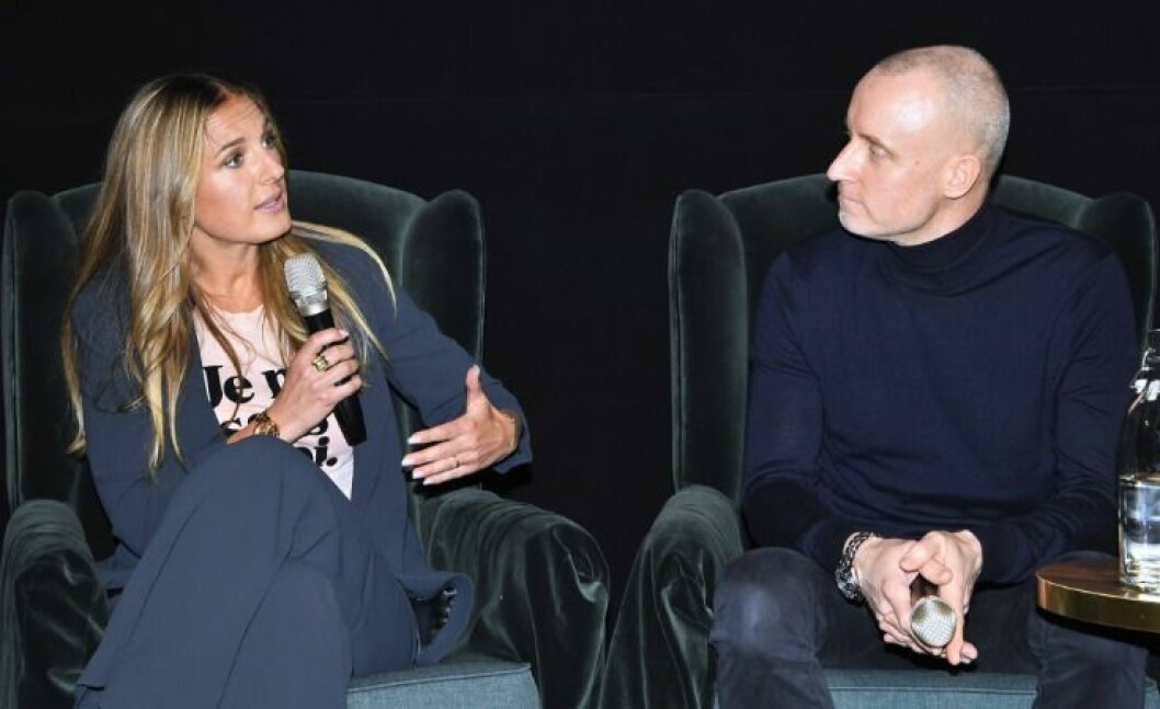 Magdalena Kowalczyk och Magnus Hedberg berättar om nya säsongen av Lyxfällan när NENT presenterar vårens program på TV3, Viaplay och Viafree. FOTO: Karin Törnblom/TT Magdalena Kowalczyk och Magnus Hedberg berättar om nya säsongen av Lyxfällan