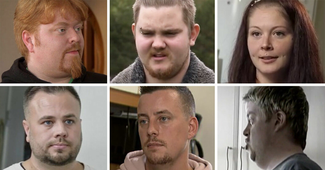 Kenneth Kjellberg, Jesper Nordstedt, Michelle Wikström, Johan Appelros, Linus Olsson och Johan Sjögren i Lyxfällan.