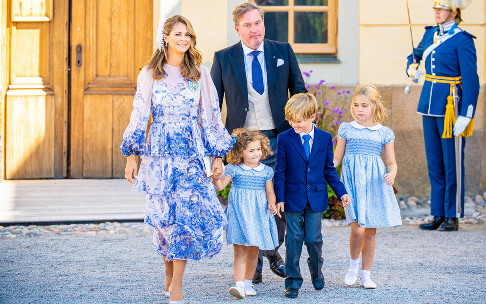 Prinsessan Madeleine med familjen.