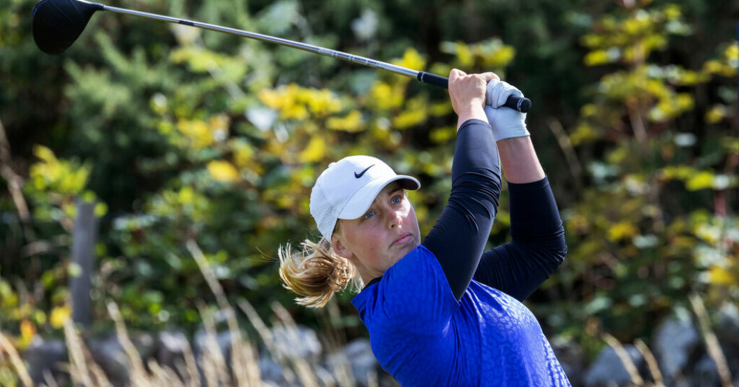 Maja Stark under fjolårets British Open. Arkivbild. Stark om Solheim-oron: "Vågar inte lita på det"