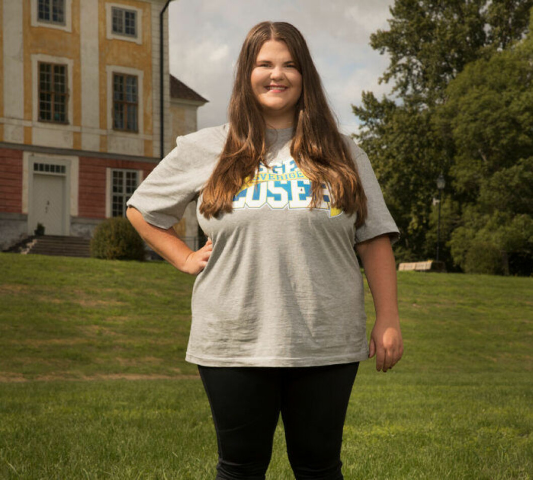 Så här såg Malin Öström ut när hon anlände till slottet i Biggest loser. Malin Öström I biggest loser