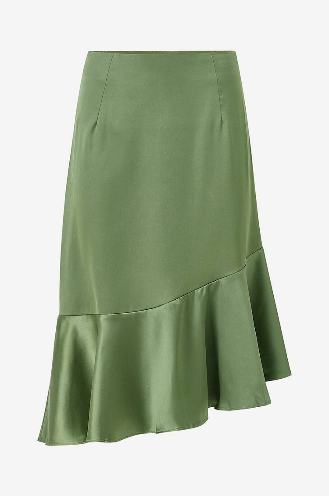 Grön kjol i vävd satin