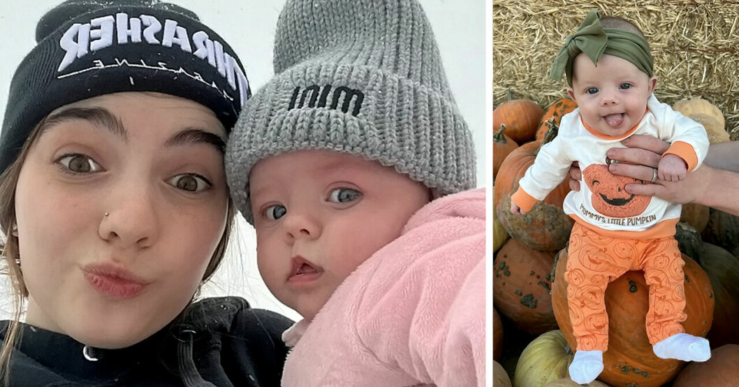 Bella Davis med sin dotter som har fått en ovanligt namn som ingen gillade först.