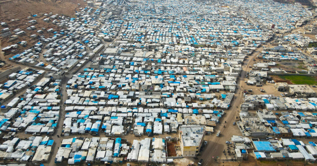 Många interna flyktingar i Syrien är samlade i flyktingläger i regionen Idlib i nordvästra delen av landet. Här är lägret i Karama, som inte utsattes för luftangrepp. Arkivbild. Ryskt luftangrepp mot rebellfäste i Syrien