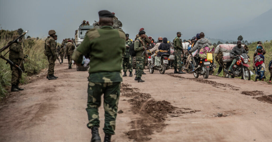 Människor i Norra Kivu flyr undan strider mellan kongolesiska trupper och rebellrörelsen M23. Arkivbild. Grannländer skickar trupper till Kongo-Kinshasa