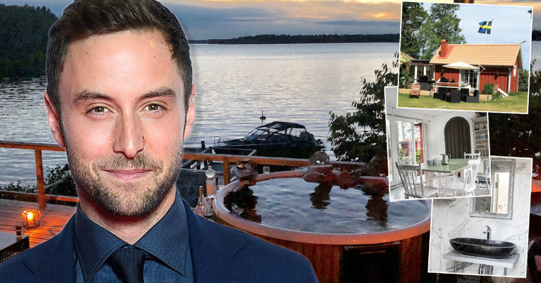 Måns Zelmerlöws fritidshus i Mälaren mäklarbilder