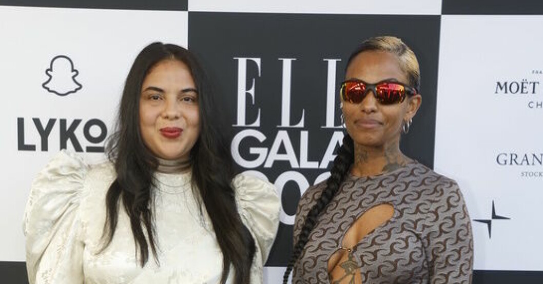 Mapei tillsammans med Adiam på Elle-galan under fredagen. Arkivbild. Mapei till "Så mycket bättre"