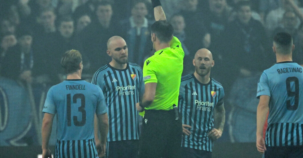 Marcus Danielson visades ut mot Lech Poznan. Djurgården utslaget när Danielson såg rött