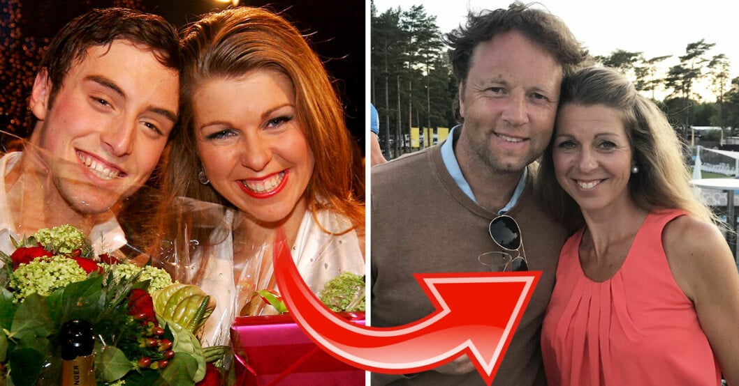 Maria Bild (tidigare Karlsson) med Måns Zelmerlöw i Let's dance och med maken Andreas Bild.
