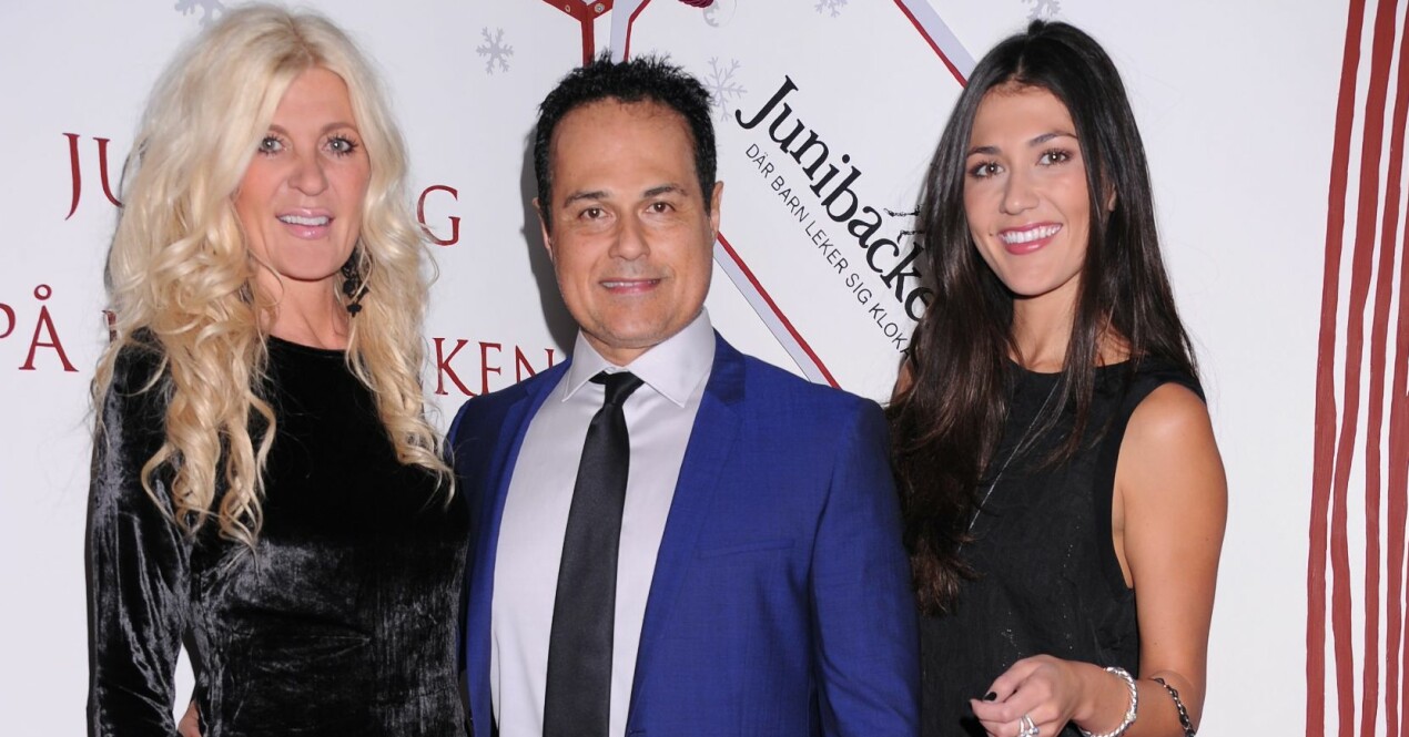 Maria Montazami och Kamran med äldsta dottern Sara. Maria Montazami med maken Kamran och dottern Sara