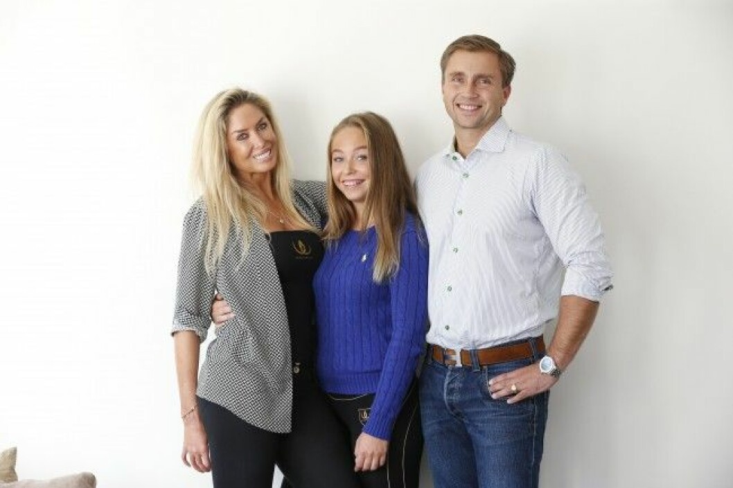 Marie Wallderin tillsammans med fästmannen John Filipiak och dottern Vanessa. Foto: Malin Bondeson. marie5442.jpg