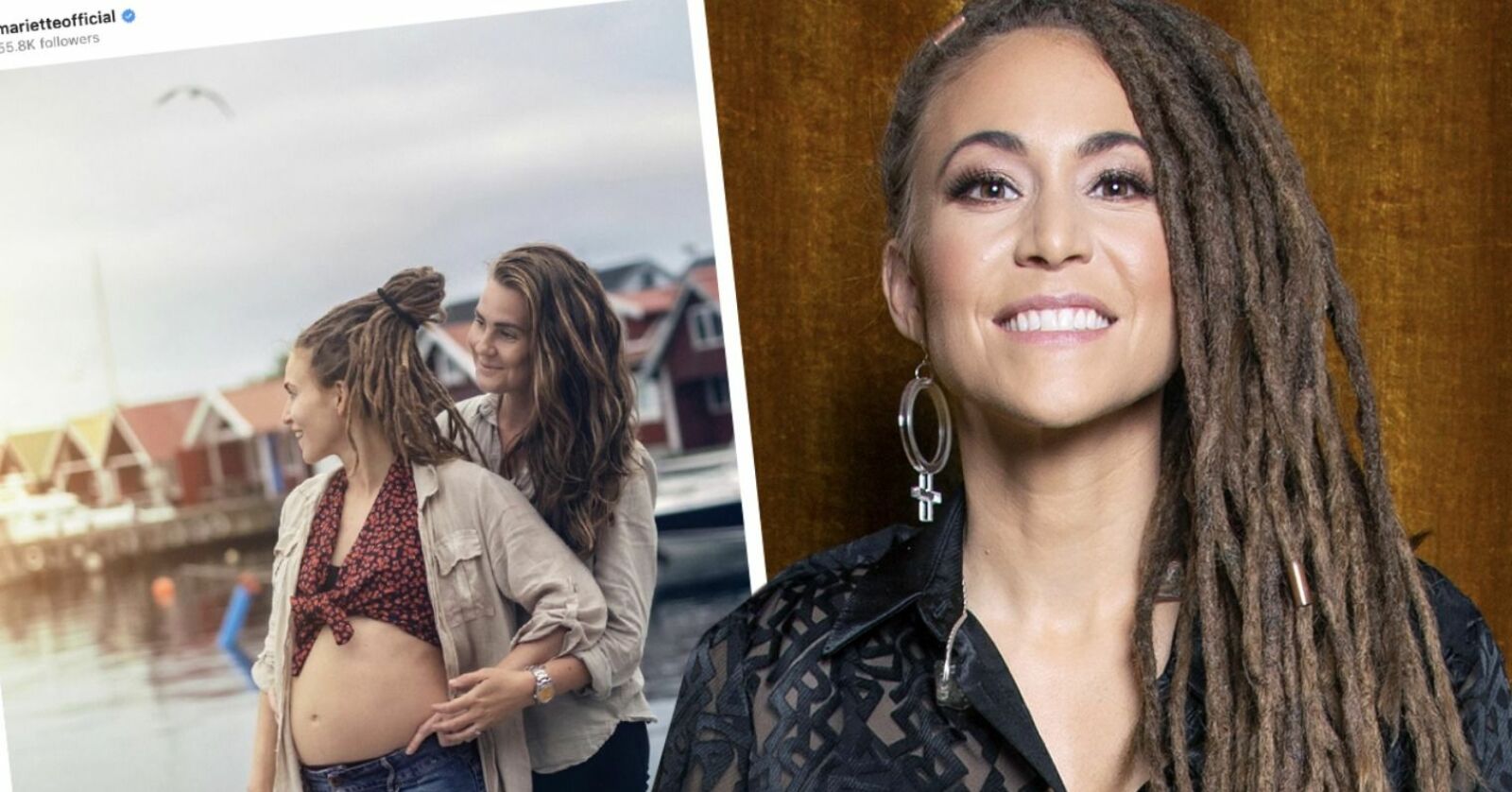 Mariette Hansson visar upp första bilden på nyfödde sonen Hänt