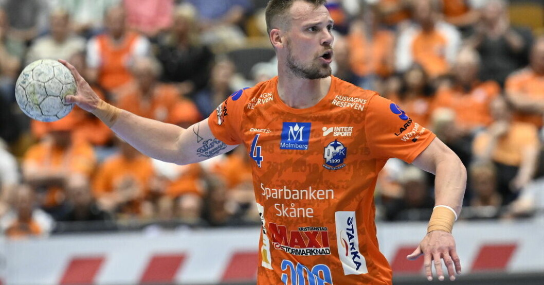 Markus Olsson gjorde 14 mål i förlängningsdramat mot Sävehof. Kristianstad vann förlängningsdrama