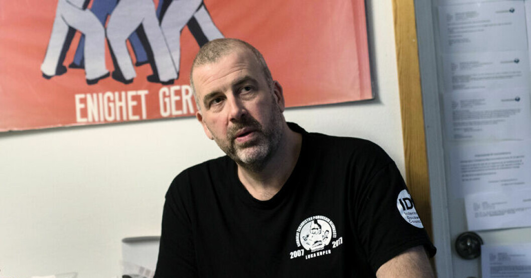 Martin Berg, ordförande i Hamnarbetarförbundet. Arkivbild. Tufft lönekrav från hamnarbetare