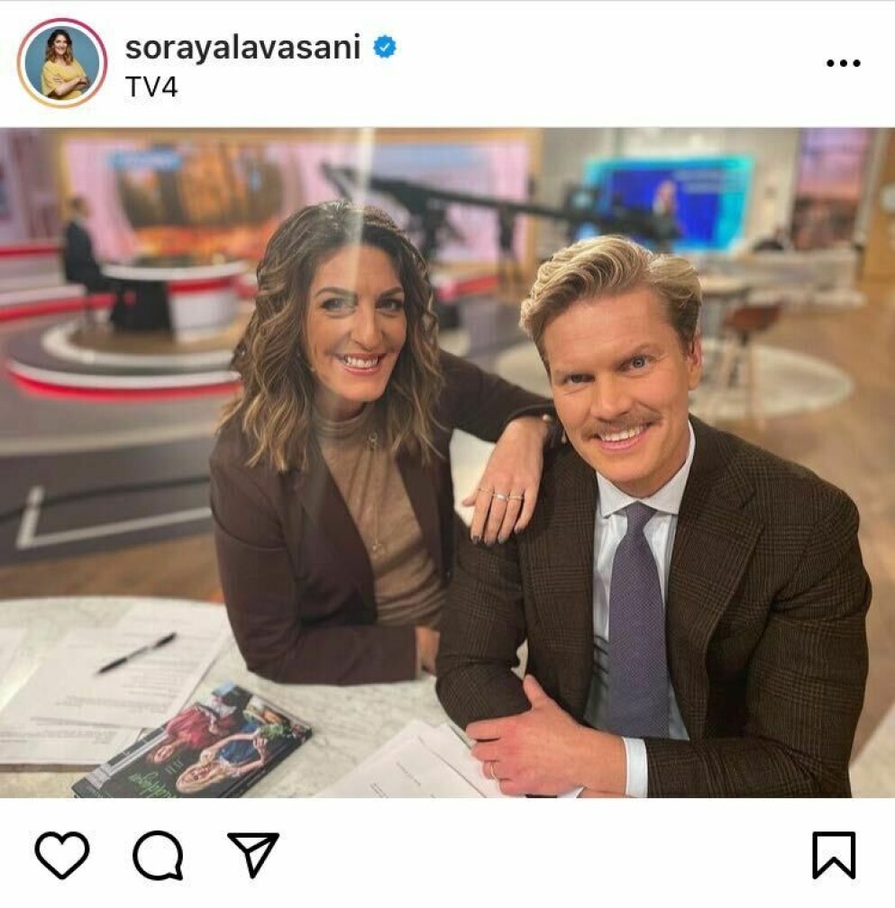 Soraya kom senare äntligen tillbaka vid Martins sida. Soraya tillbaka på Nyhetsmorgon