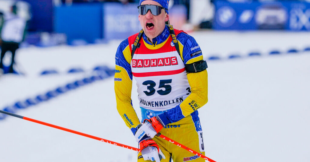 Martin Ponsiluoma slutade tvåa i sprinten i Holmenkollen. Ponsiluoma på pallen i sista sprinten