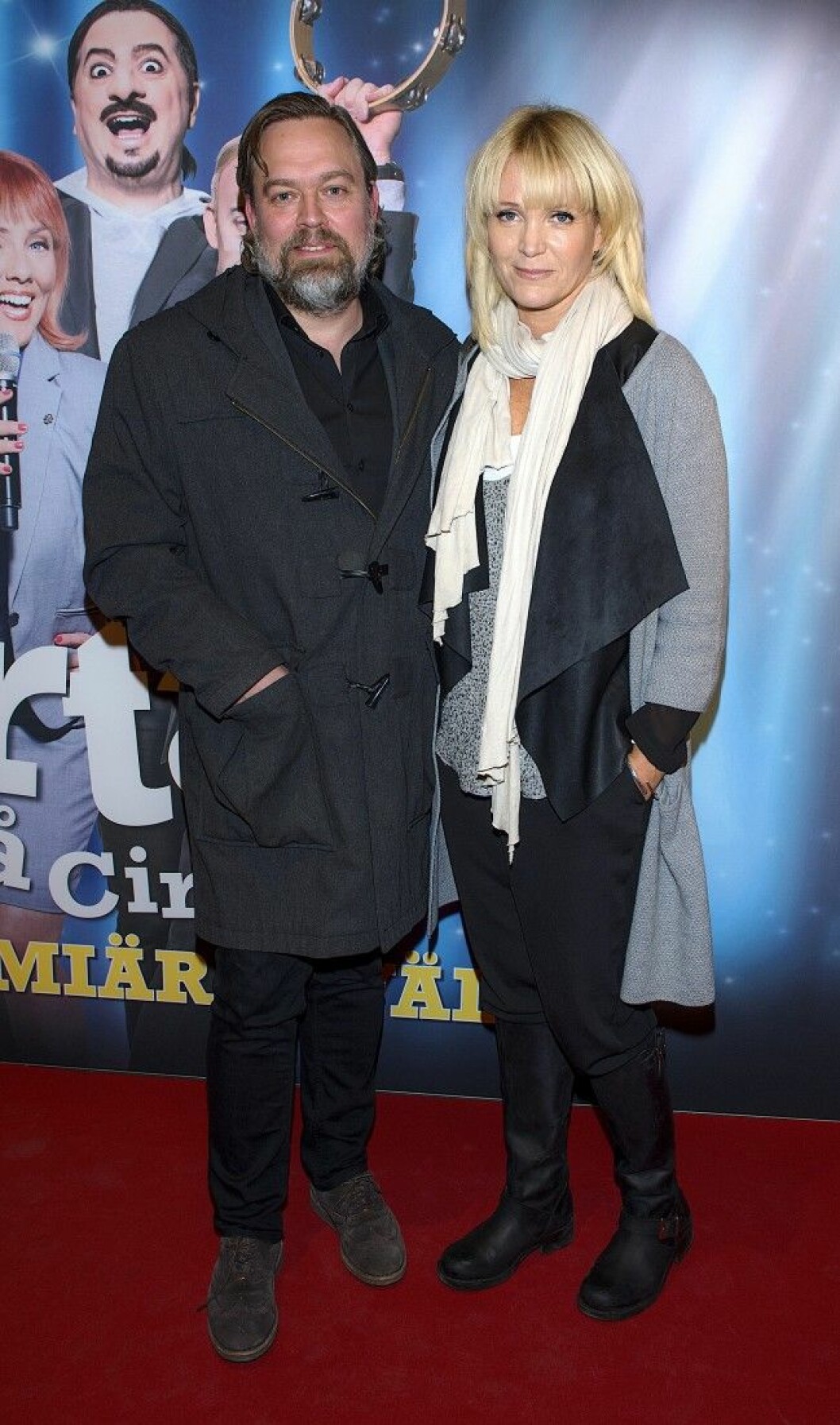 STOCKHOLM SWEDEN 15-10-15 Premiären av humorföreställningen Partaj på Cirkus i Stockholm Bilden Mattias Andersson och Kattis Ahlström Foto ©Eero Hannukainen EEROBILD AB All Over Press *** Local Caption *** 04928486