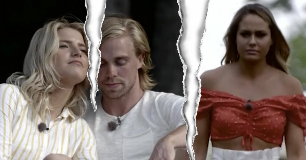 Louise, Mattias och Sonnelie. <strong>Foto: TV4.</strong> Louise Ersnäs, Mattias Karlsson och Sonnelie Magnusson från Bonde söker fru.