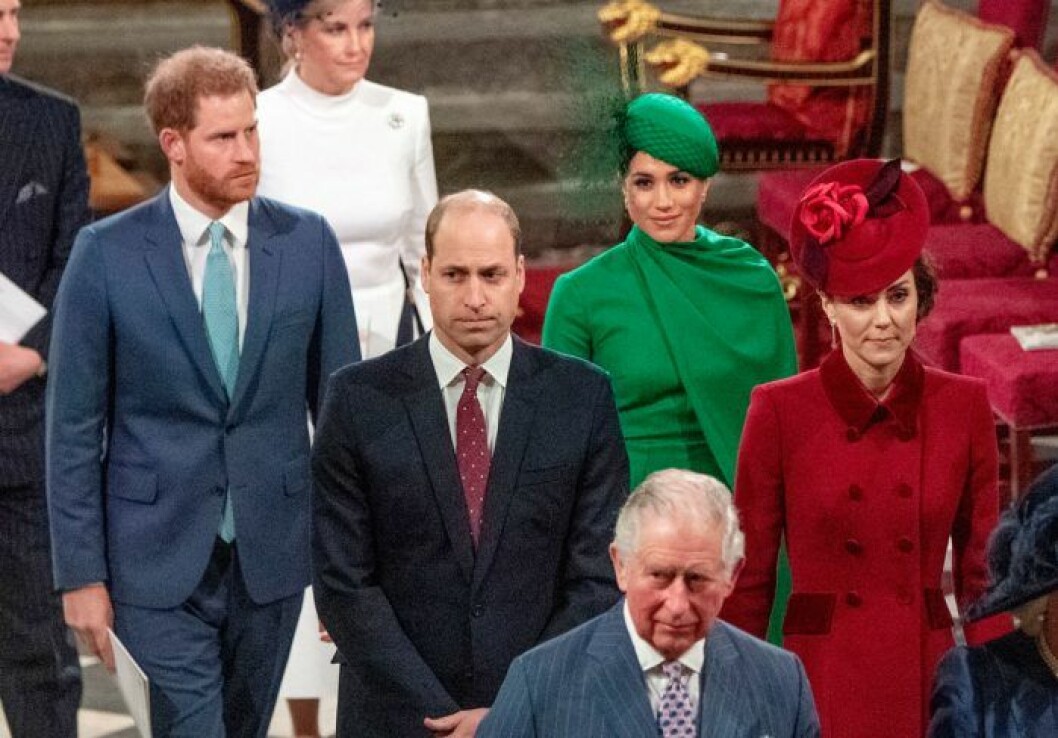 Inte bästa stämningen just nu. Sista uppdraget tillsammans. Prins William och Kate med Meghan och prins Harry.
