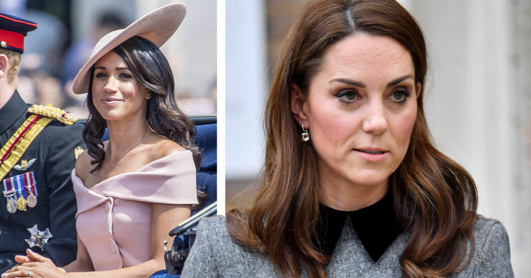 Meghan och Kate Middleton i utsläppt hår