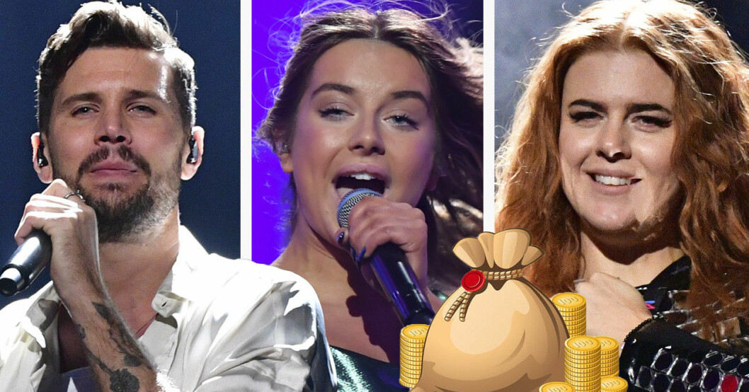 Robin Bengtsson, Hanna Ferm och Johanna Dotter Jansson i Melodifestivalen 2020.