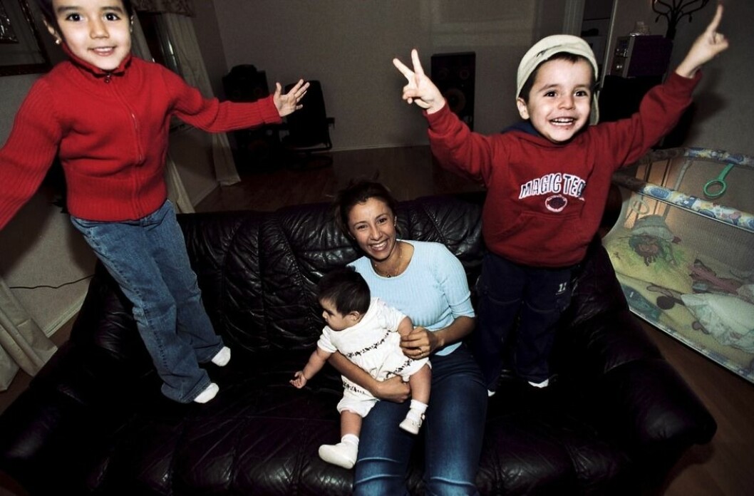 Från vänster: Fr v: Stephanie, Ninoska, Eva-Louise och Leo Junior år 2002. FOTO: JOHAN ADELGREN/TT Från vänster: Fr v: Stephanie, Ninoska, Eva-Louise och Leo Junior år 2002.