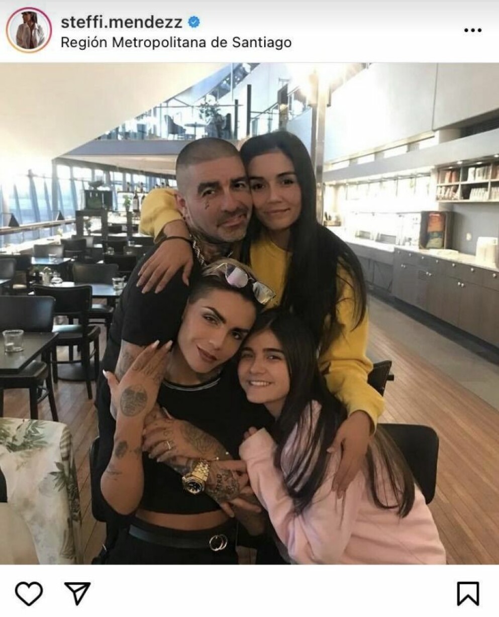 En del av familjen Méndez samlad. En del av familjen Méndez