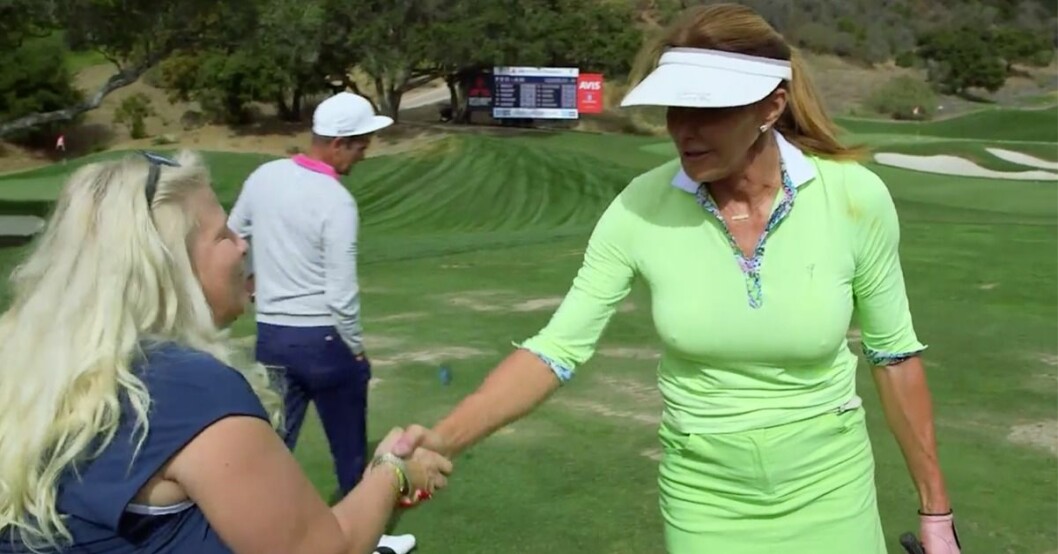 Mia Parnevik och Caitlyn Jenner skakade hand, sen blev stämningen konstig.