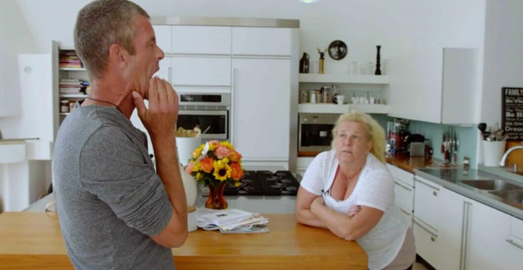 Mia Parnevik är rasande på maken Jesper. Foto: TV3