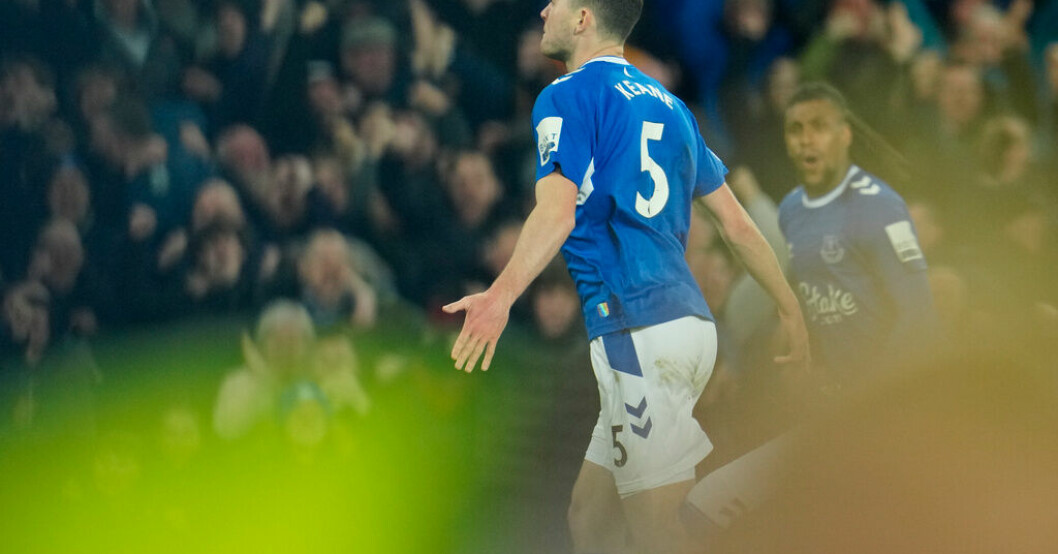 Michael Keane kvitterade på tilläggstid för Everton mot Tottenham. Premier League: Keane snuvade Kane på segern