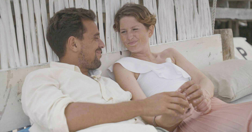 Michel och Linnéa. <strong>Foto: TV4.</strong> Michel Olofsson och Linnéa Hjort i Bonde söker fru – jorden runt.