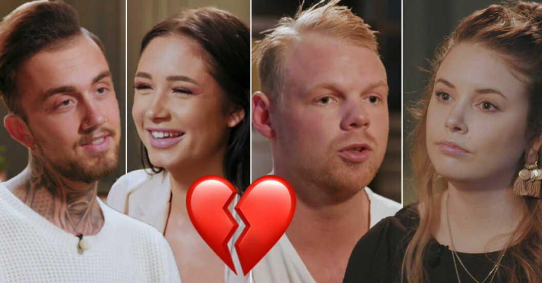 Wictor Djärv, Elin Skog, Louis Bürgi och Emma Boswell deltog i Middag med mitt ex i TV3.