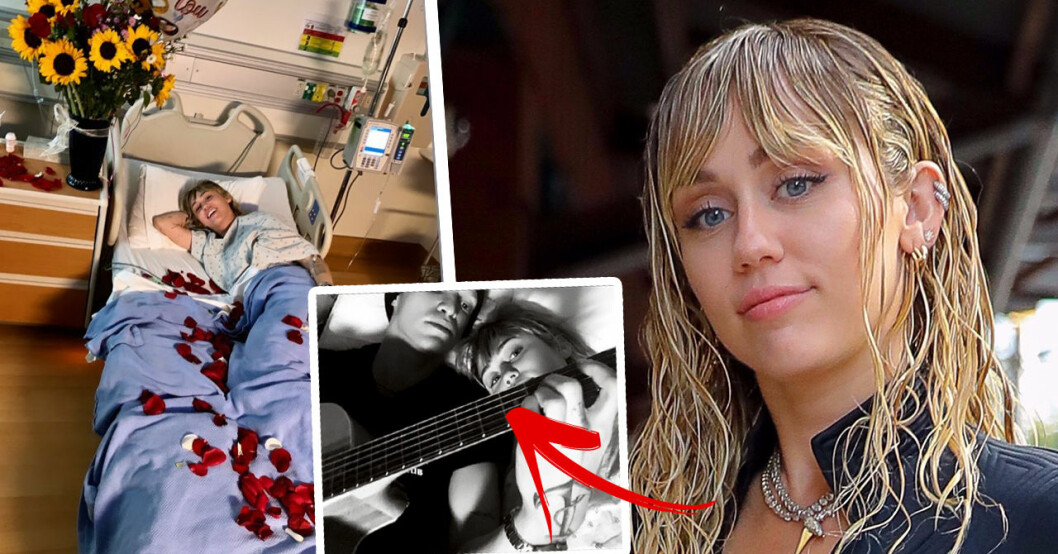 Miley Cyrus inlagd på sjukhus – får körleksfullt besök av nya pojkvännen cody simpson