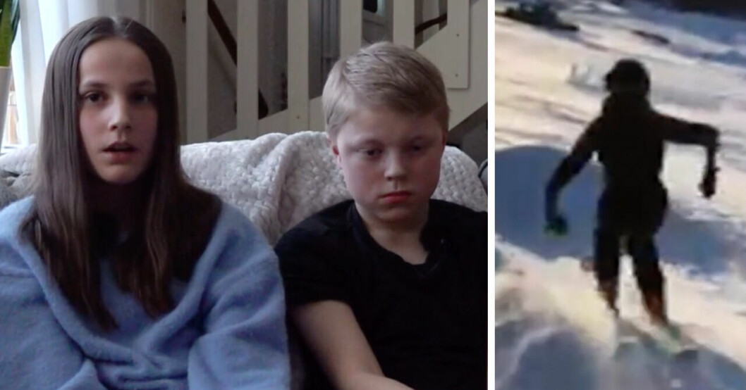 Milja, 12, höll på att strypas när hon fastnade i skidliften.